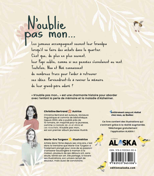 image de la couverture arrière du livre "N'oublie pas mon..."